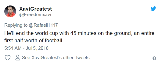内马尔世界杯14分钟倒地翻滚遭网友吐槽：他需要婴儿学步椅
