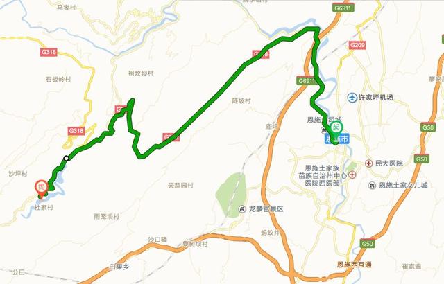 国道351恩施段地图图片