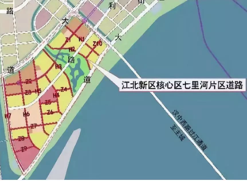 區範圍東至濱江大道—橫江大道,南至虎橋路,西至江北大道—浦口大道