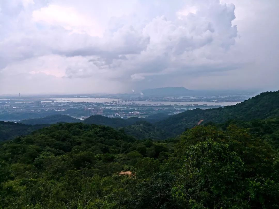 置身鶴山之巔張開雙臂 迎風而立山下的仙鶴湖如碧玉般晶瑩剔透賞心