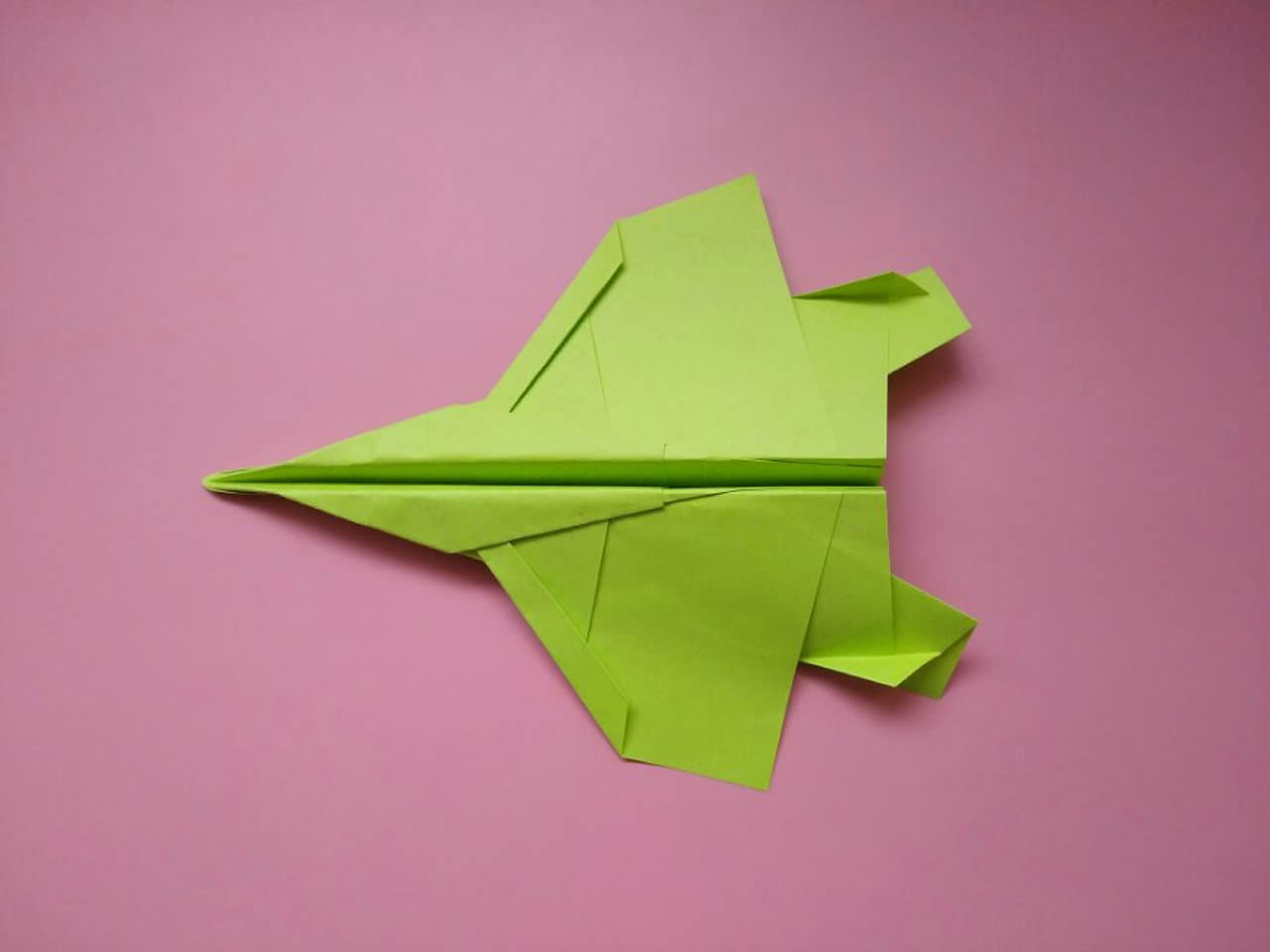 很好玩的f15战斗纸飞机折纸,只要几步就做好,儿童益智手工折纸