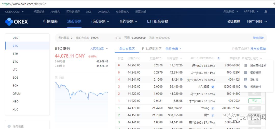 起底虛擬貨幣交易所okb支持微信支付寶銀行卡等轉賬方式