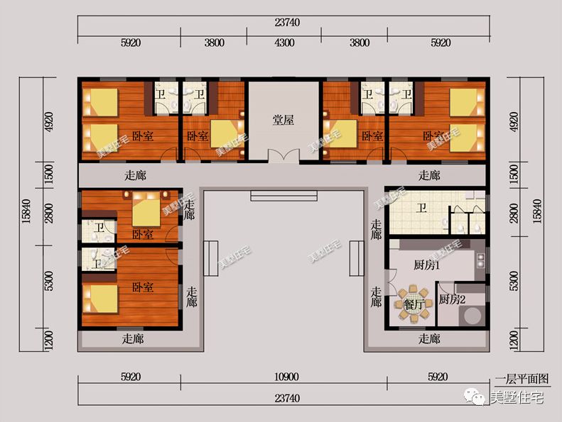 35万打造新中式三合院带堂屋和土灶中国人住有中国味的别墅