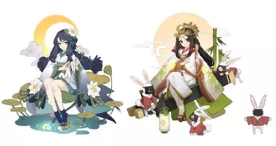 阴阳师画师八云玖笔下式神原稿最初的山风和薰原来是这种形象