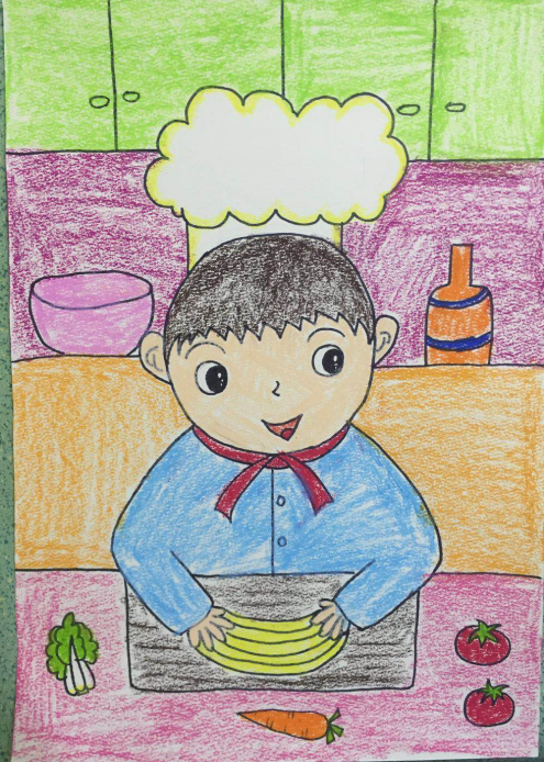 长大后的我绘画厨师图片