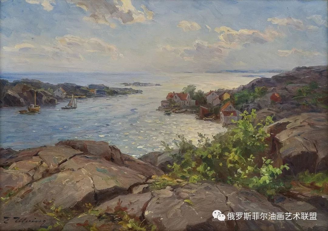 挪威画家埃文·乌尔温风景油画作品欣赏