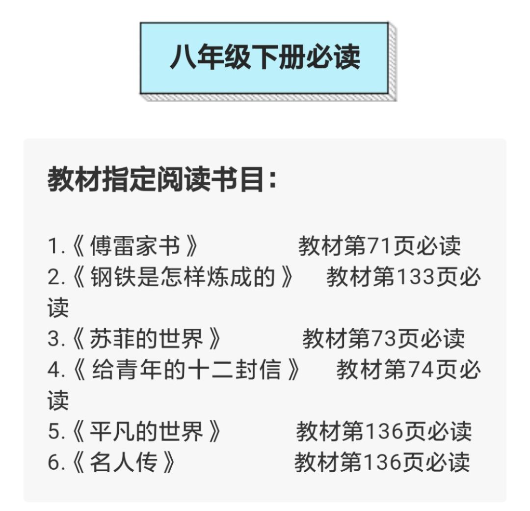 广东中考新名著阅读书单—部编本7—9年级语文指定阅读的36本名著