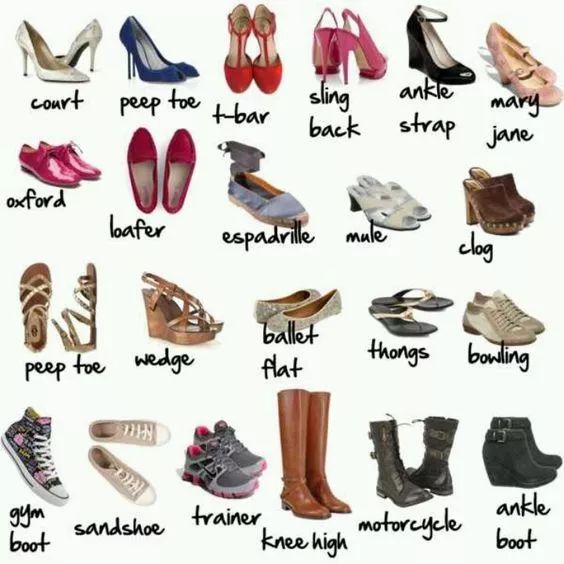 各种鞋子名称图片