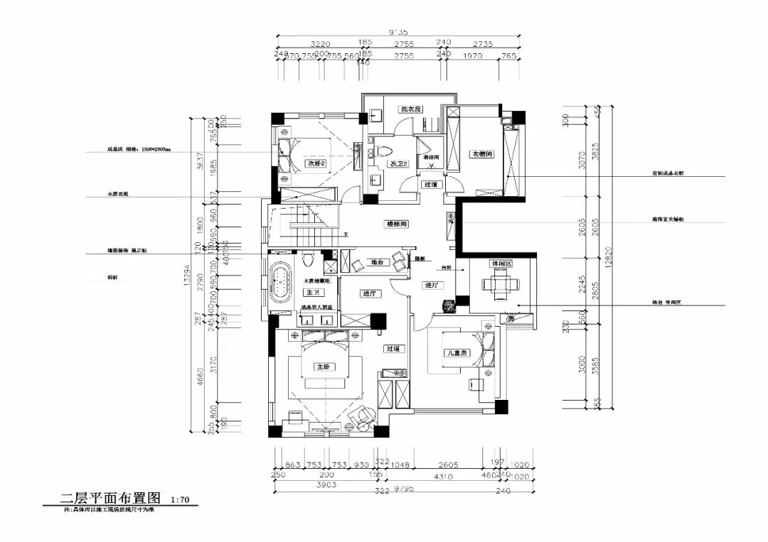 免費分享絕美方案丨美式鄉村效果圖cad施工圖學習案例