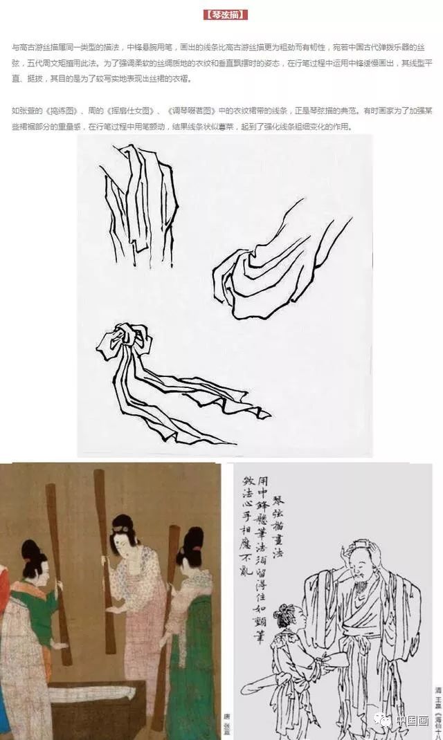 白描的十八种技法图片