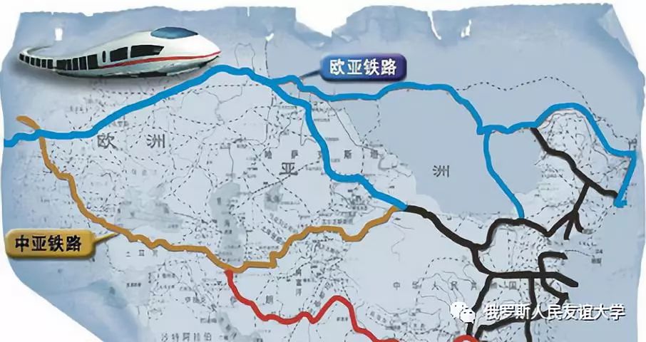 欧亚铁路运输线路图图片