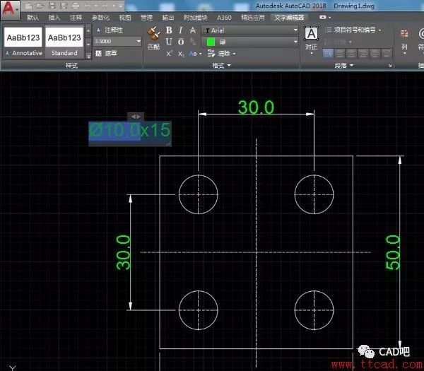 autocad2018中如何輸入深度符號