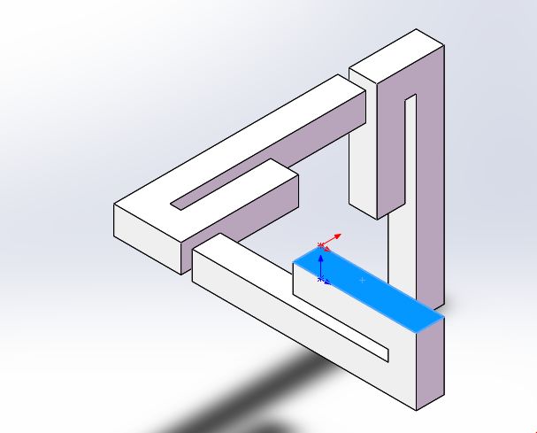 solidworks超簡單建模不可能的彭羅斯三角