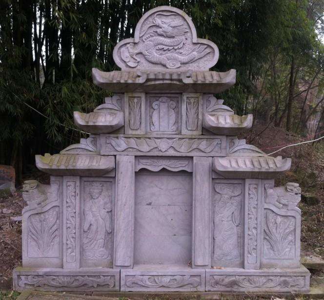 四川南充市传统墓碑豪华墓葬方式体现当地的孝文化