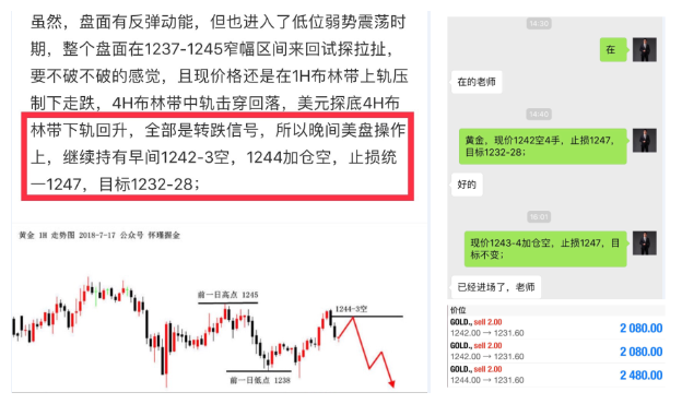 怀瑾握金：黄金单边行情你不跟？原油反弹68.00继续空！_图1-1