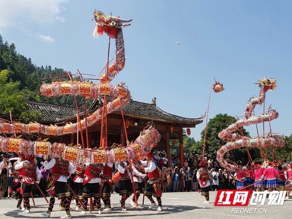 品茶踏歌!湖南城步苗寨千里画廊 山歌唱响新长征