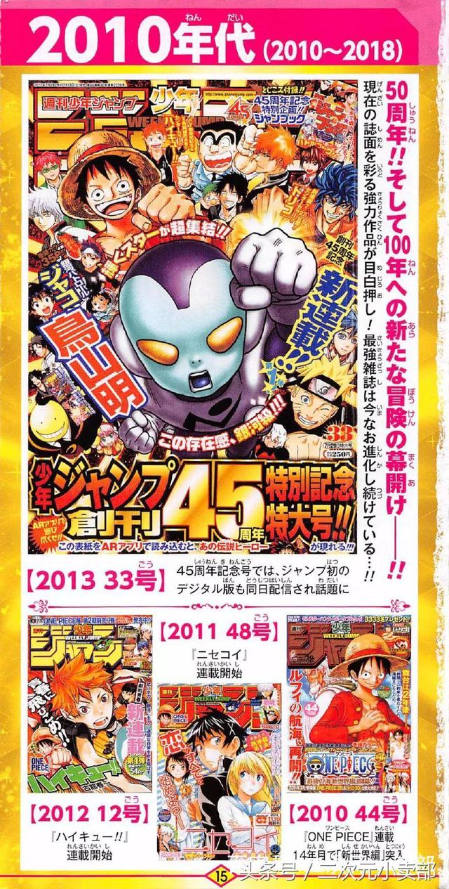 满满的回忆少年jump50周年纪念刊历年经典封面大集合