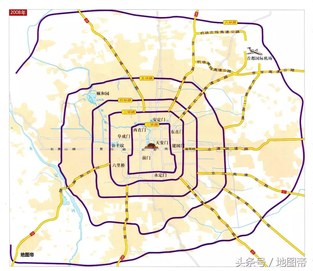 北京各环地图位置图片