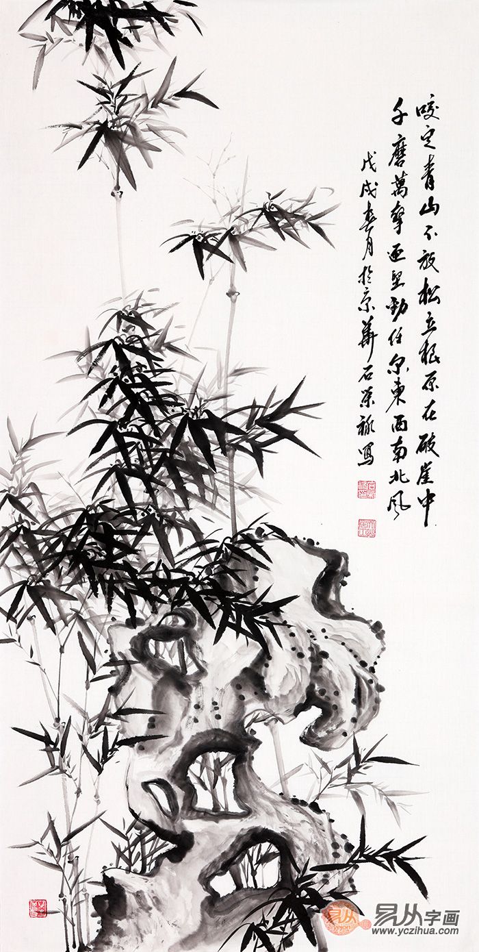 玄关挂画欣赏二: 竹,有着不一般的中国传统文化含义,竹子四季常青