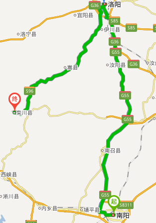 洛宁至栾川高速路线图图片