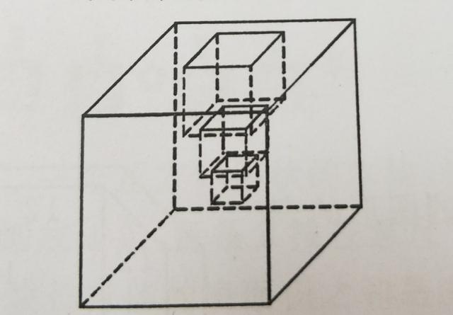 在一個邊長4釐米的正方體上面正中間挖一個邊長2釐米的正方體小洞