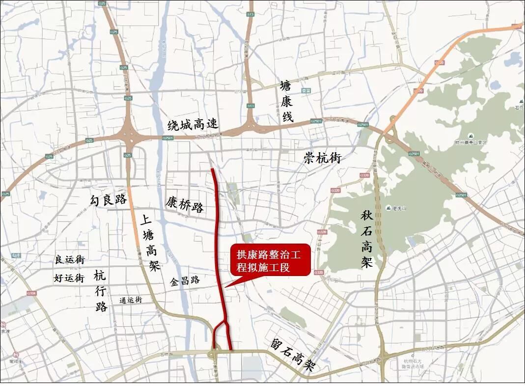 8公里(包含上塘路延伸段约0.