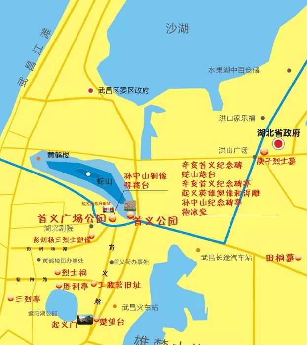 武昌首义学院手绘地图图片