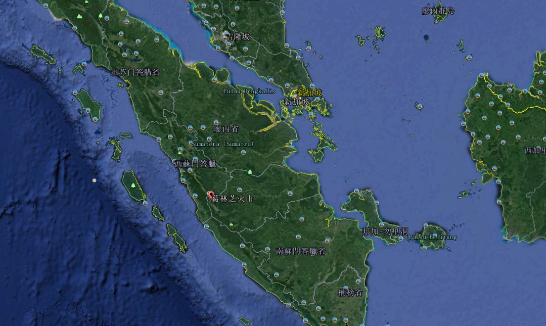 苏门答腊岛地形图图片
