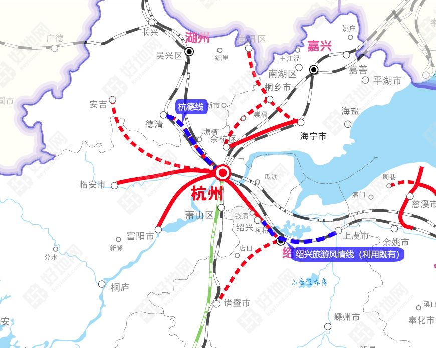 浙江都市圈城際鐵路二期規劃環境影響報告出爐,四大都市圈7條線路總長