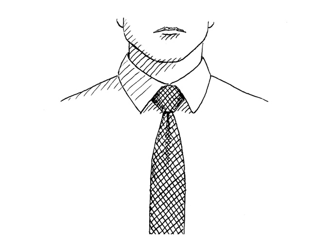 西装领带的典雅级系法温莎结