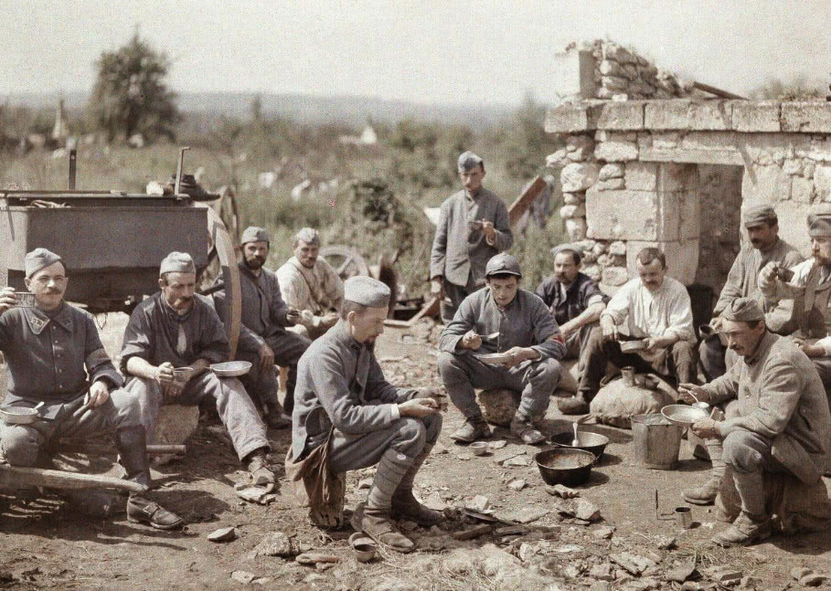 戰爭與和平：在第一次世界大戰中，法軍留下的罕見彩色老圖片 歷史 第1張