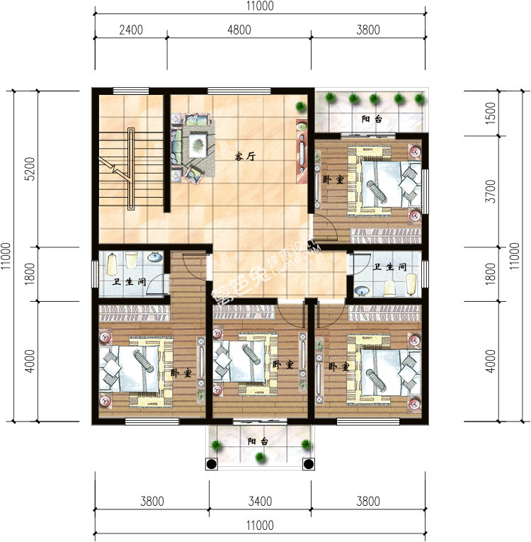 二三层半别墅设计农村自建房cad正版带露台效果图全套施工图新品