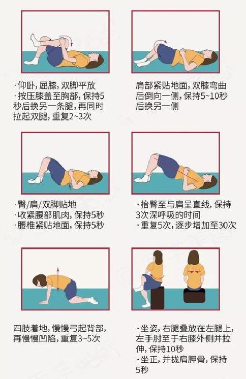 腰椎疼痛自我锻炼方法图片
