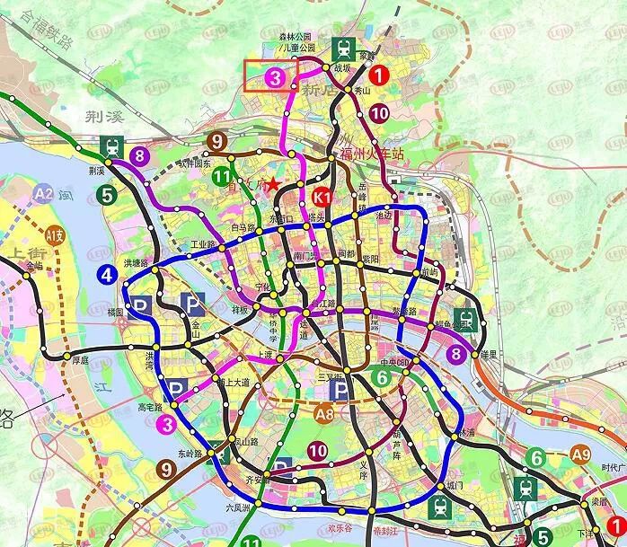 福州地铁规划图高清图图片