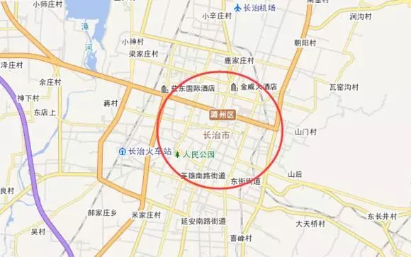 地图显示长治市区划已调整为四区