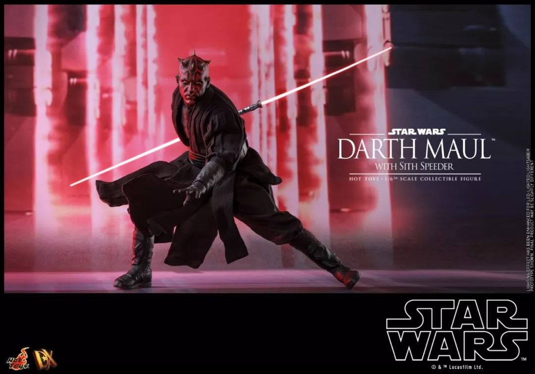 新品預定hottoysdx1616星球大戰darthmaul達斯摩爾單人dx17摩托套裝標