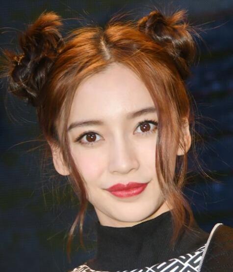 angelababy 丸子头迷倒众生?