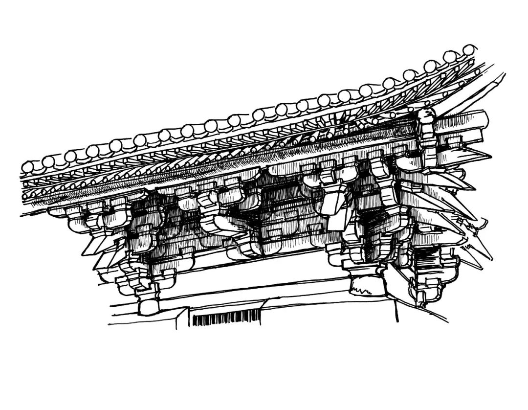 斗拱线稿图片