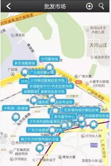 广州中大布匹市场地图图片