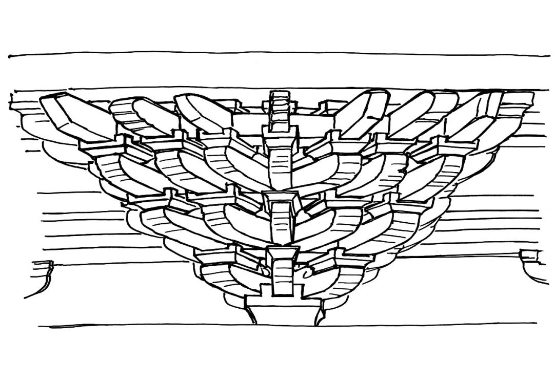 斗拱线稿图片