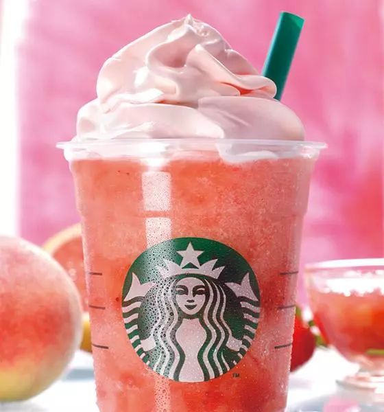 桃子和草莓,霓虹夏日限定的粉色星冰乐我好想喝啊!