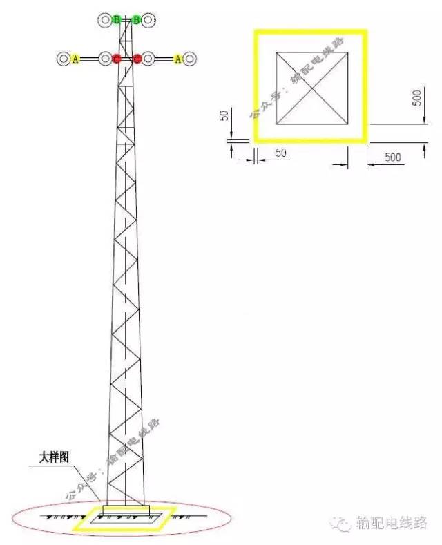 cad电线杆图例图片