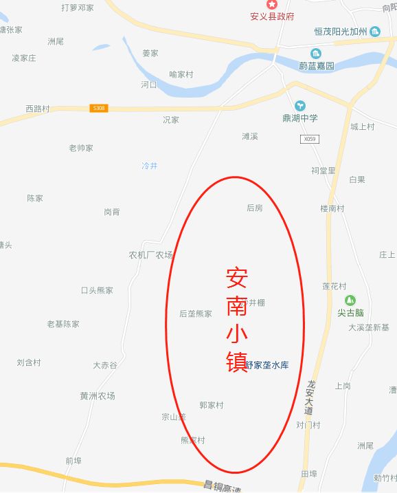 安义县乡镇地图图片