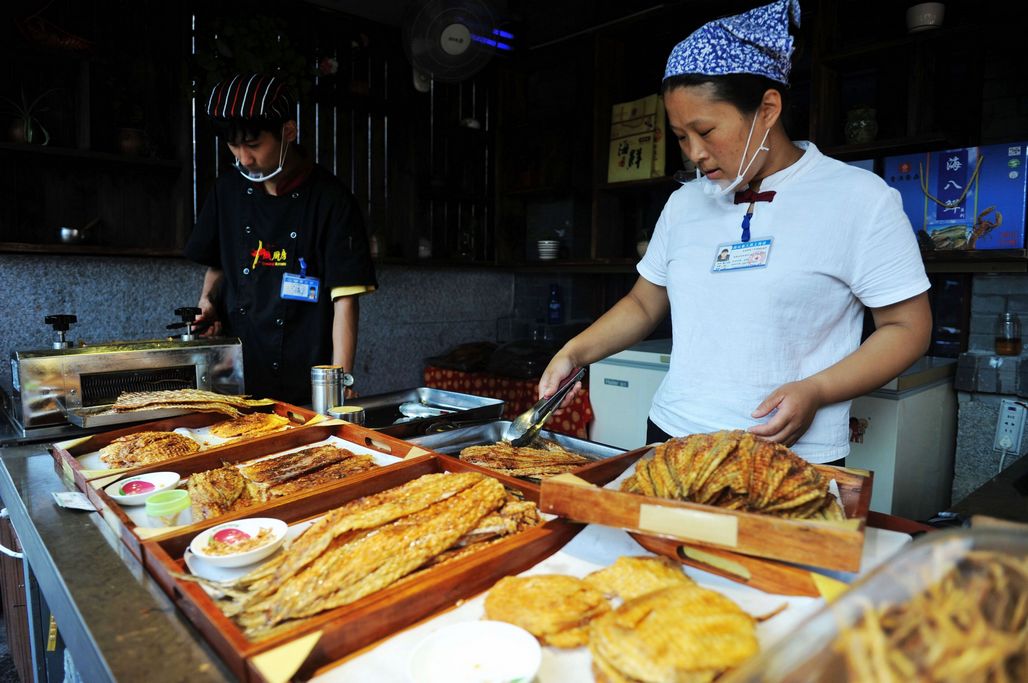 日照东夷小镇美食图片