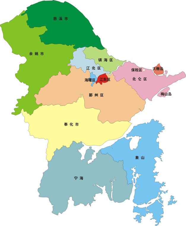 宁波地图高清版2020图片