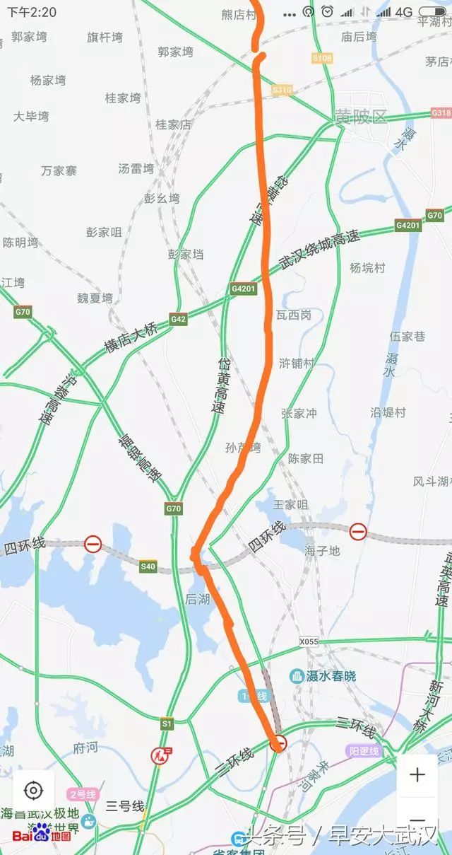 湖北武大高速路线图图片