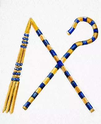 曲柄杖在古埃及语里叫作heqa auet,翻译成汉语就是统治者权杖的