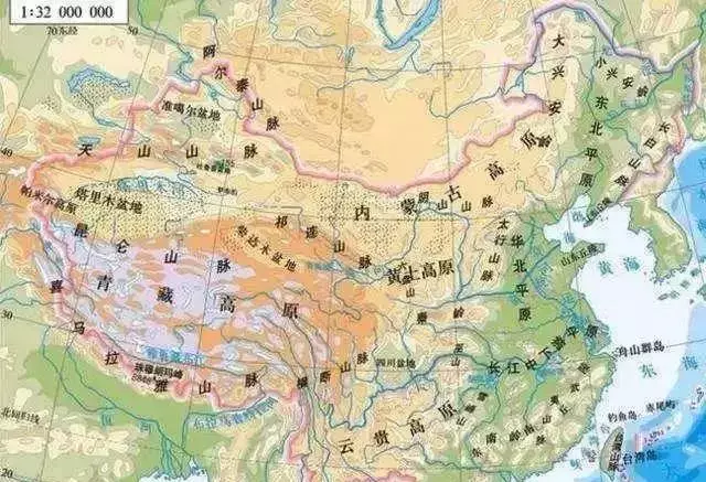 中国山脉地图背诵口诀图片