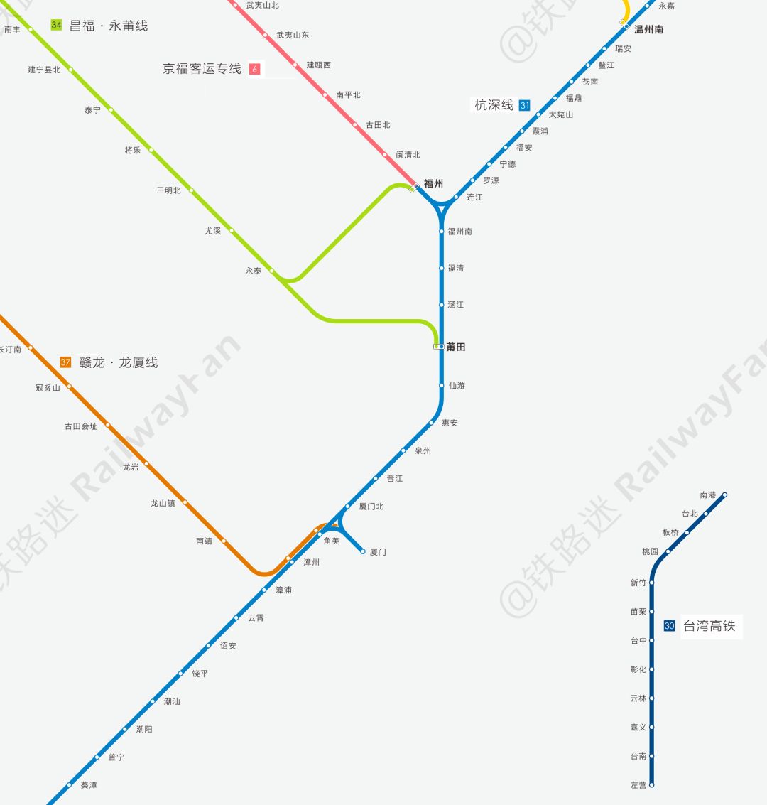 今日分享最新發布中國高鐵最全線路圖2018年7月版