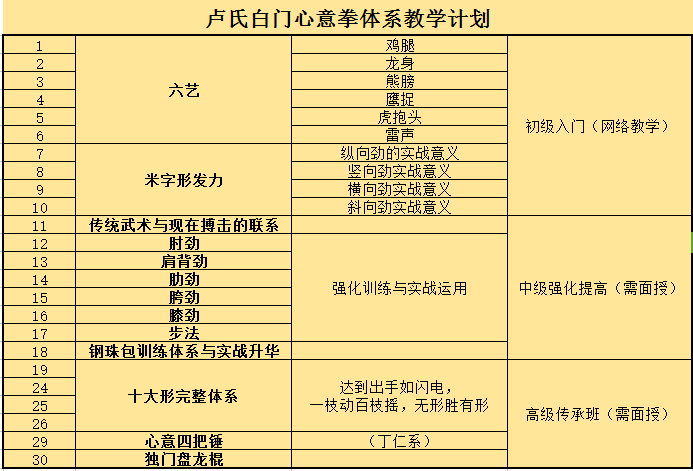 带您了解卢氏白门心意拳体系功力与实战健身一体